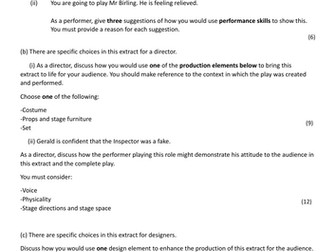 Edexcel Drama GCSE Mock Paper Bundle