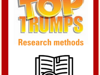 Research Methods Top Trumps Game | Sociology & Psychology Revision Cards | GCSE & A Level