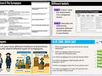 ETHICS Judaism Community Practices The Synagogue KS3 Religious Education / RS / RE