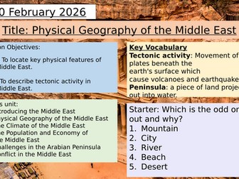 KS3 Physical Geography of the Middle East