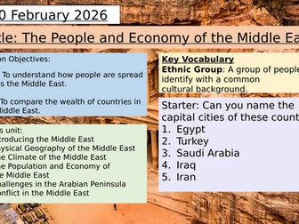 KS3 Population and Economy of the Middle East