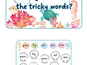 Under the Sea - Colour the Tricky Words