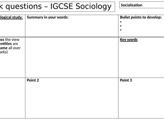 Exam question grid for EAL or low ability pupils (6 and 8 marks) Cambridge Board