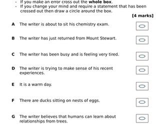 AQA Language Paper 2 for 2026 onwards - Diary of a Young Naturalist