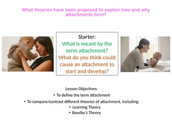 Bowlby's theory of attachment / Intro to attachment - A Level Psychology - Paper 1 -AQA