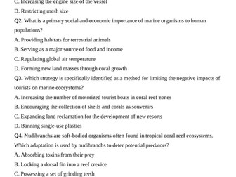 IGCSC 0697 Marine Science Students Readiness Checklist