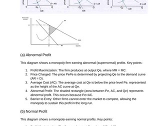 IB Economics - Market structure diagrams (HL)