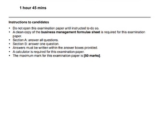 IB Business Management mock paper 2