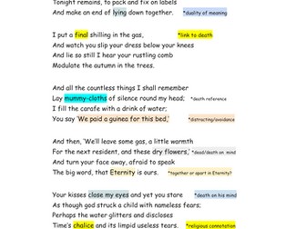 "Goodbye" (Alun Lewis) A /AS LEVEL ENGLISH LITERATURE poetry anthology