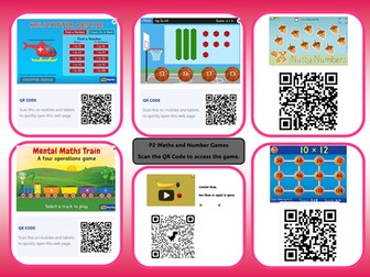 P2 First Level Maths Games QR Codes