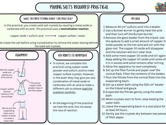 Making Salts Required Practical Summary