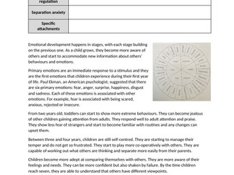 AAQ Early Childhood Development - Unit 1 LAE