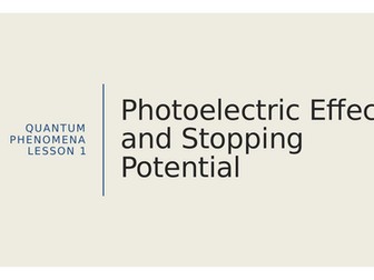 AQA A level Physics Quantum Phenomena Photoelectric Effect and Stopping Potential