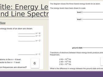 AQA A level Physics Quantum Phenomena Energy Levels and Line Spectra