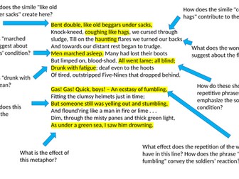 Annotated Dulce et decorum est by Wilfred Owen