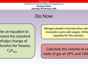OCR A Level Chemistry Chapter 10 - Reaction Rates and Equilibrium