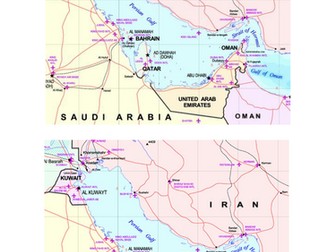 Map of the Persian Gulf