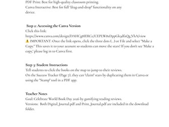 World Book Day 2026: Interactive Reading Journal