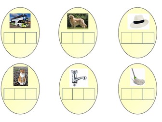 Easter Egg CVC phoneme frames