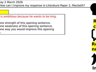 AQA English - Topic Sentences