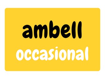 Wall displays - Connectives / Cysyllteiriau