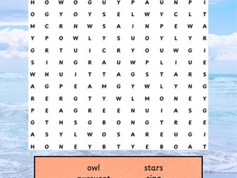The Owl and The Pussycat Wordsearch
