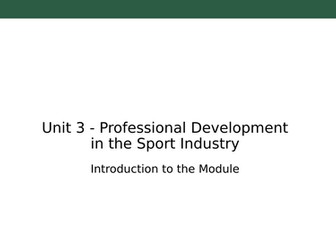 BTEC Sport Unit 3: Lesson Powerpoints