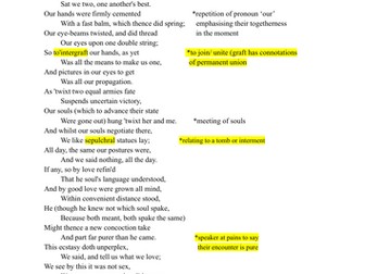 "The Ecstasy" (John Donne) A /AS LEVEL ENGLISH LITERATURE poetry analysis