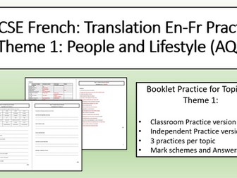 Translation En-Fr Practice Theme 1- GCSE French