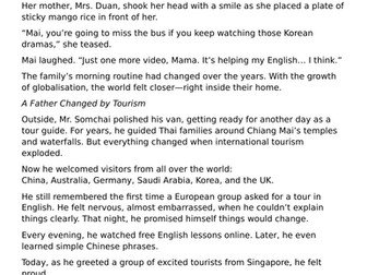 Globalisation Case Study – The Suksawat Family in Thailand | KS3 Geography Reading & Comprehension