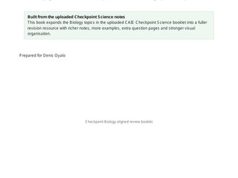 YEAR 9 CHECKPOINT BIOLOGY REVISIN BOOKLET
