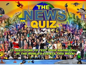 CURRENT WEEK The News Quiz 9th - 16th March 2026 Form Tutor Time Current Affairs