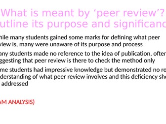 What is the purpose and process of the peer review method? A-Level Psychology - Research Methods