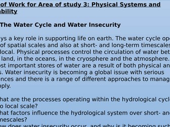 The Water Cycle and Water Insecurity