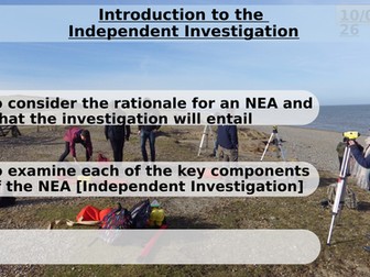 Edexcel A-Level Geography – NEA (Non-Examined Assessment) / Independent Investigation