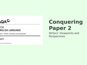 GCSE English Language Conquering Paper 2 - Exam Practice