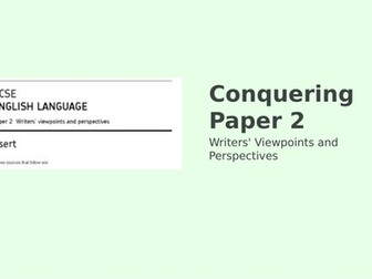 GCSE English Language Conquering Paper 2 - Exam Practice