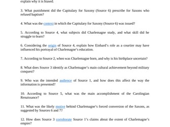 Charlemagne Source Analysis Worksheet