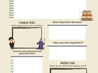 Reading Reflection Worksheet - Student Reading Log & Comprehension