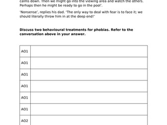 The behavioural approach to treating phobias lesson (new spec 2027)