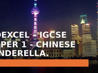 EDEXCEL IGCSE - ENGLISH LANGUAGE PAPER 1 WALKTHROUGH - CHINESE CINERELLA - SECTION A