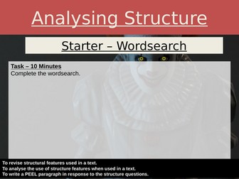 GCSE English Language - Analysing Structure in It by Stephen King