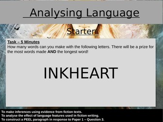 GCSE English Language - Language Analysis and Inferences in Inkheart