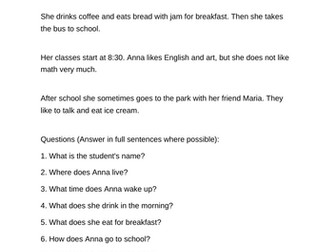 Cambridge Level A1 English Practice Test