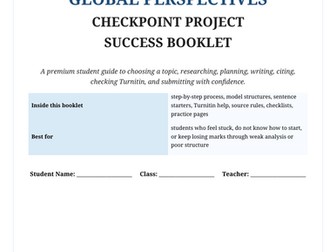 Year 9 Cambridge Secondary Checkpoint Global Perspectives Project Guide