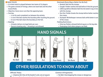 Cricket Help Sheet