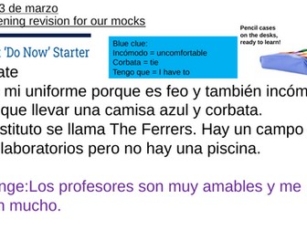 Listening and Reading revision before exams GCSE 2026