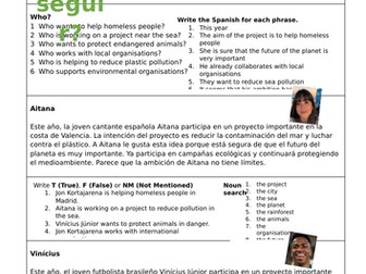 Spanish role models reading