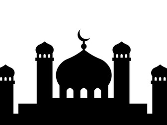 Sunset Mosque Silhouette - Islam, Eid, Ramadan