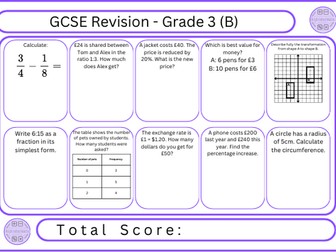 GCSE Maths Revision - Grade 3